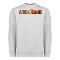 Heather Grey welcome pumpkin Heavyweight Sweatshirt - BundleAndBundleShop