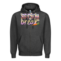 Charcoal Heather Spring break Zipper Hoodie - NancyCooperArtShop