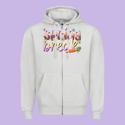 Spring Break Zipper Hoodie Designed By Nancycooperartshop