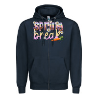Navy Spring break Zipper Hoodie - NancyCooperArtShop