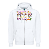 White Spring break Zipper Hoodie - NancyCooperArtShop