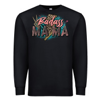 Black Badass Mama Mother's Day png sublimation design do Premium Sweatshirt - CowGirlArtShop