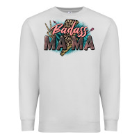 Dove Grey Badass Mama Mother's Day png sublimation design do Premium Sweatshirt - CowGirlArtShop