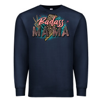 Navy Badass Mama Mother's Day png sublimation design do Premium Sweatshirt - CowGirlArtShop