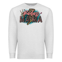 Oatmeal Heather Badass Mama Mother's Day png sublimation design do Premium Sweatshirt - CowGirlArtShop
