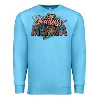 Ocean Blue Badass Mama Mother's Day png sublimation design do Premium Sweatshirt - CowGirlArtShop