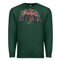 Sports Green Badass Mama Mother's Day png sublimation design do Premium Sweatshirt - CowGirlArtShop