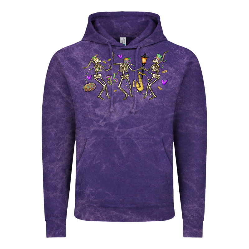 Dancing Skeletons Mardi Gras Vintage Hoodie by MaliasSmallBusiness | Teevron