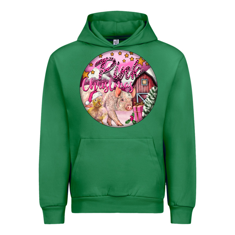 Pink Christmas Pig Urban Hoodie by FaDigitalArtStudio | Teevron