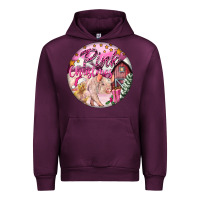 Mauve Wine pink christmas pig Urban Hoodie - FaDigitalArtStudio