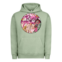 Pigment Oil Green pink christmas pig Urban Hoodie - FaDigitalArtStudio