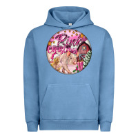 Pigment Pebble Blue pink christmas pig Urban Hoodie - FaDigitalArtStudio
