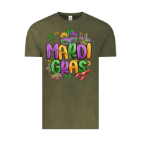 Vintage Olive mardi gras Vintage Tee - MaliasSmallBusiness