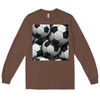 Chestnut soccer seamless pattern Long Sleeve Tee - BundleAndBundleShop