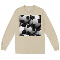 Mushroom soccer seamless pattern Long Sleeve Tee - BundleAndBundleShop