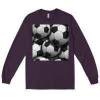 Plum soccer seamless pattern Long Sleeve Tee - BundleAndBundleShop