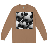 Toasted Coconut soccer seamless pattern Long Sleeve Tee - BundleAndBundleShop