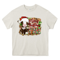 Cream merry christmas y'all cow Heavy Core Tee - Artiststas