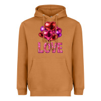Meerkat Love heart balloons Valentine's Day Heavyweight Hoodie - HowdyJamesFarm
