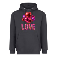 Smoke Love heart balloons Valentine's Day Heavyweight Hoodie - HowdyJamesFarm