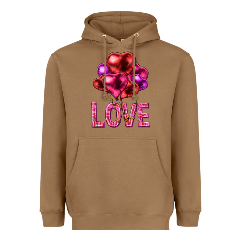 Love Heart Balloons Valentine's Day Heavyweight Hoodie by HowdyJamesFarm | Teevron