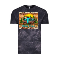 Cloud Black happy camper Vintage Tee - JahusDesignShop