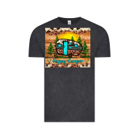 Vintage Black happy camper Vintage Tee - JahusDesignShop