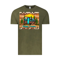 Vintage Olive happy camper Vintage Tee - JahusDesignShop