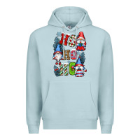 Blue Mist ho ho ho gnomes Premium Hoodie - CowGirlArtShop