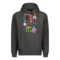 Charcoal Heather ho ho ho gnomes Premium Hoodie - CowGirlArtShop