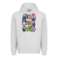 Dove Grey ho ho ho gnomes Premium Hoodie - CowGirlArtShop
