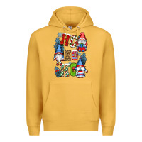 Mustard ho ho ho gnomes Premium Hoodie - CowGirlArtShop