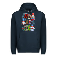 Navy ho ho ho gnomes Premium Hoodie - CowGirlArtShop