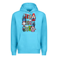 Ocean Blue ho ho ho gnomes Premium Hoodie - CowGirlArtShop
