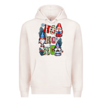 Pale Pink ho ho ho gnomes Premium Hoodie - CowGirlArtShop