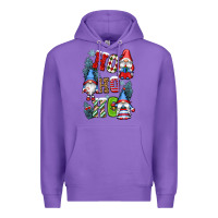 Purple ho ho ho gnomes Premium Hoodie - CowGirlArtShop