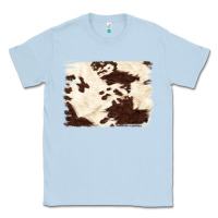 Dusty Blue brown cowhide background Classic Tee - NancyCooperArtShop