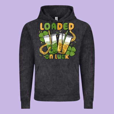 Loaded On Luck Vintage Hoodie Designed By Maliassmallbusiness