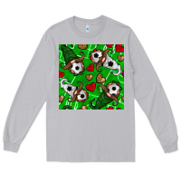 Moon Dust soccer gnomes and hearts seamless pattern Long Sleeve Tee - BundleAndBundleShop