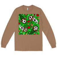 Toasted Coconut soccer gnomes and hearts seamless pattern Long Sleeve Tee - BundleAndBundleShop