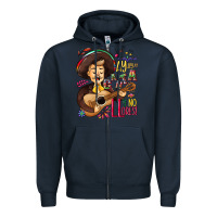 Navy Ay, ay, ay canta y no llores! Zipper Hoodie - NancyCooperArtShop