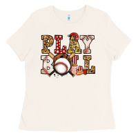Bone baseball play ball Ladies Tee - Jasminsmagicworld