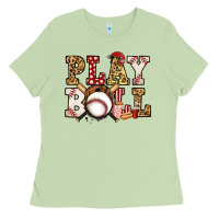 Matcha baseball play ball Ladies Tee - Jasminsmagicworld