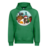 Emerald Christmas Pig With Chicken Urban Hoodie - FaDigitalArtStudio