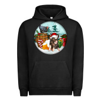 Pigment Black Christmas Pig With Chicken Urban Hoodie - FaDigitalArtStudio
