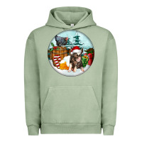 Pigment Oil Green Christmas Pig With Chicken Urban Hoodie - FaDigitalArtStudio
