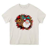Texas Santa Wood Slice Ornament Heavy Core Tee | Teevron