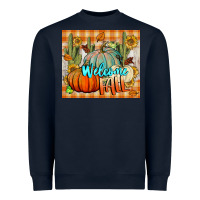 Navy welcome fall tumbler Heavyweight Sweatshirt - BundleAndBundleShop