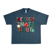 Midnight Navy better not pout Urban Heavy Tee - MaliasSmallBusiness