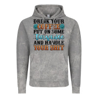 Cloud Rock drink your coffee put on some turquoise and handle Vintage Hoodie - MaliasSmallBusiness